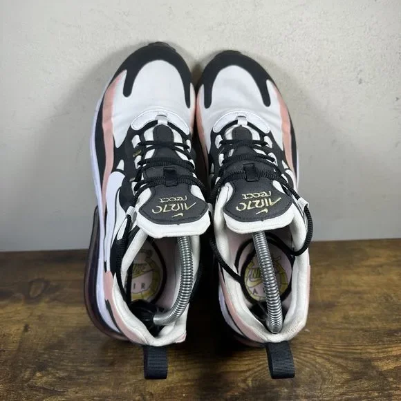 Nike Air Max 270 React White Pink Shoes Sneakers Women's Size 10 - Picture 6 of 8